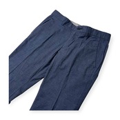 ADIDAS アディダス グレンチェック柄 ストレッチ スラックスパンツ サイズ L /ネイビーブルー系/メンズ/ゴルフ/スポーツ