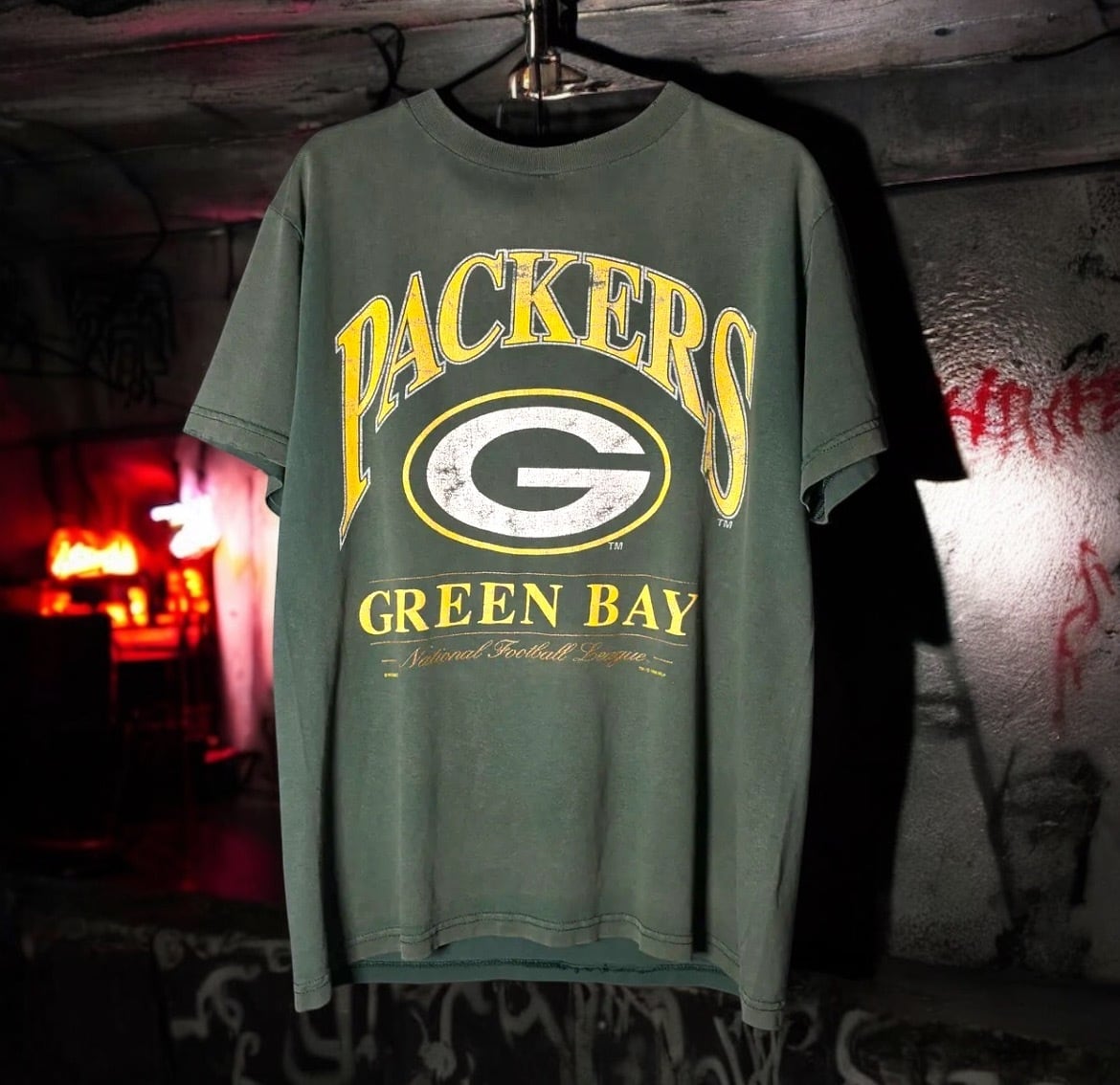 【90s USA】Lee NFL PACKERSリー　ボロTシャツ パッカーッズ 90s USA】Lee NFL PACKERS Faded tee リー ボロTシャツ グリーンベイ
