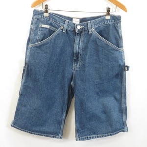 00s Calvin Klein デニム ワイド ペインター ハーフパンツ size33/カルバンクライン 0704