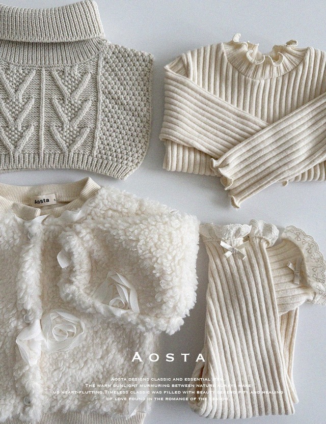 [送料無料][即納/XL]≪Aosta≫camellia fur cardigan ivory flower