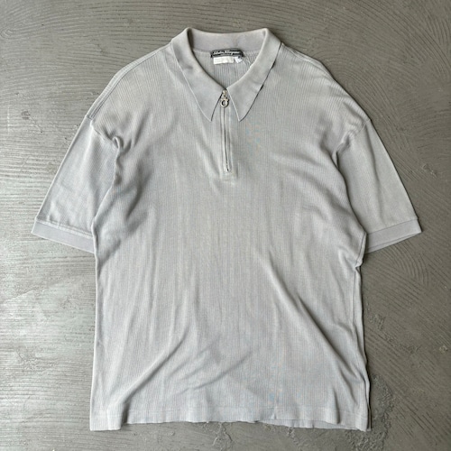 Ferragamo / Short sleeve zip polo shirt