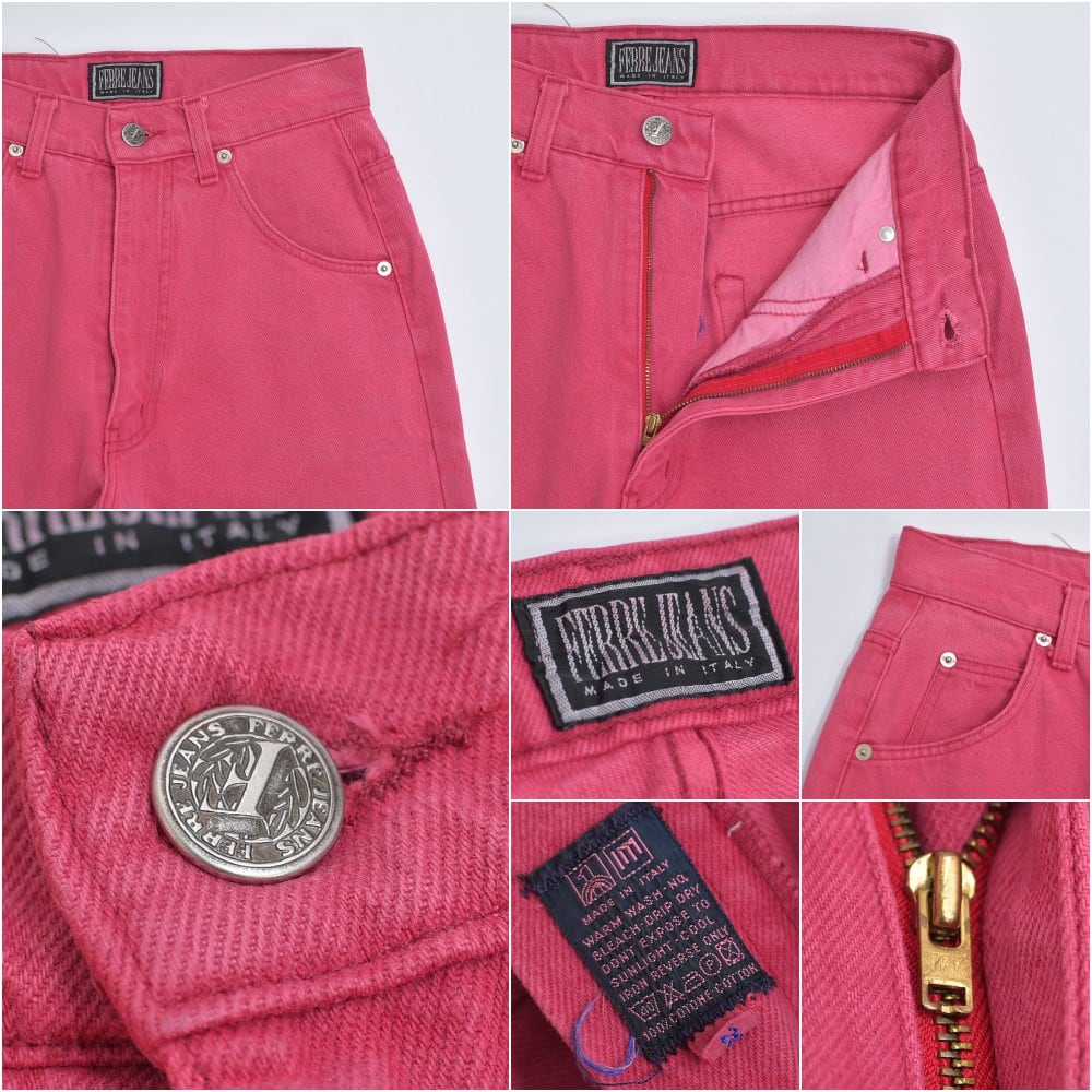 80～90s イタリア製 FERRE JEANS カラー デニムパンツ ジャンフランコ