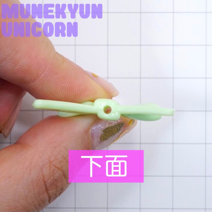 326-2 【5個セット】パステル 細リボン ビーズ【10色展開