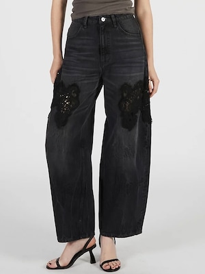 【再入荷】PRANK PROJECT プランクプロジェクト / レースデニム / Lace Embroidery Denim