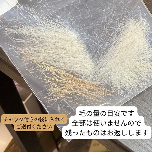 【うちの子ジュエリー】ペットの毛で作る世界に一つのアクセサリー　シンプルクリア　ネックレス　キーホルダー　バッグチャーム