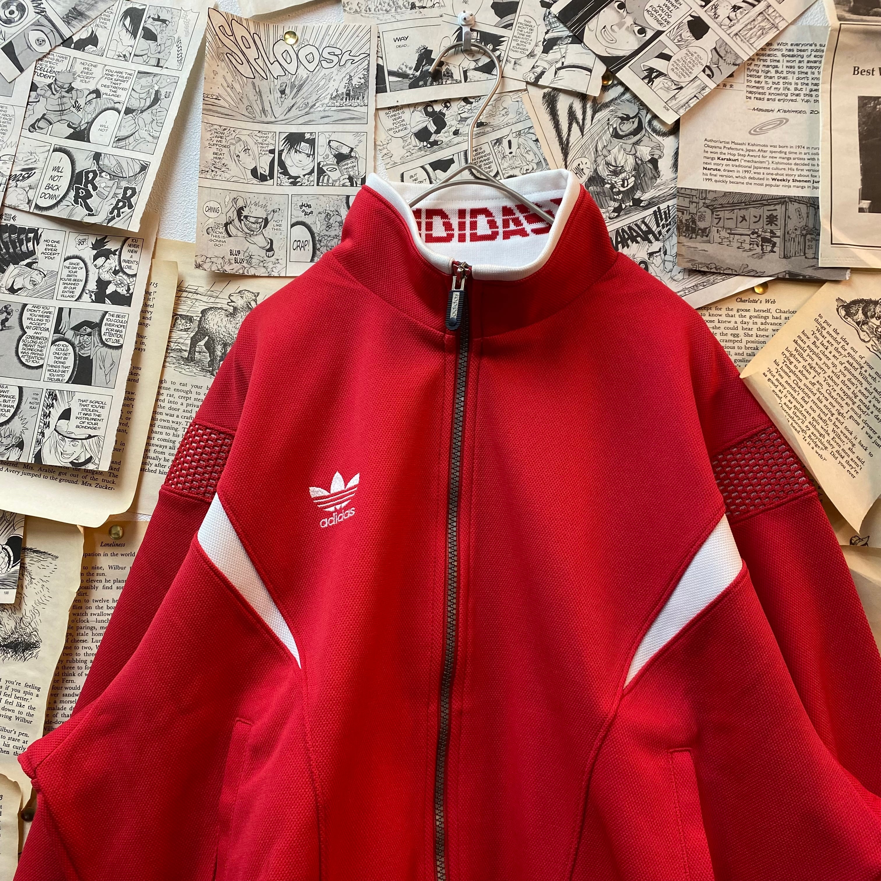 90s adidas デサント製 トレフォイルロゴ トラックジャケット 