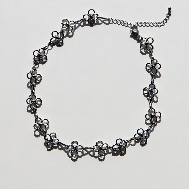 再入荷*stainless blossom choker necklace