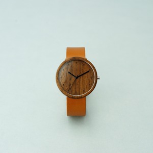 Walnut wood - Organic leather Honey - L