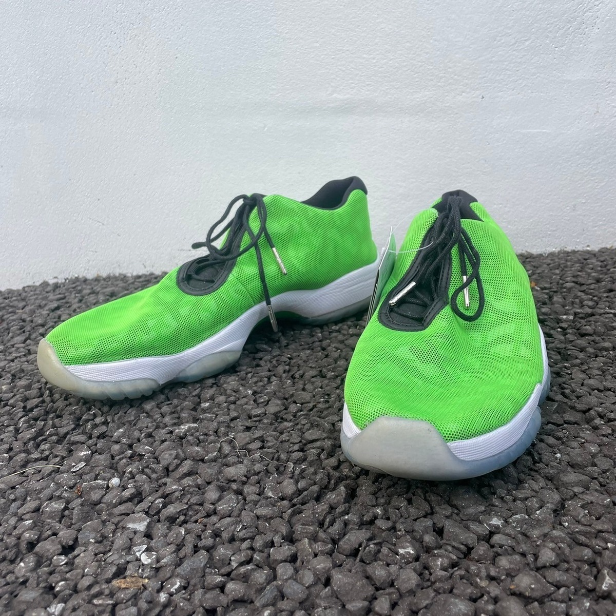 NIKE AIR JORDAN” 「future low」 light green×white×black mesh shoes 