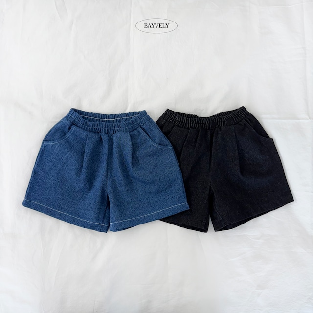 denim bermuda pants【BAYVELY】※9月中旬発送予定