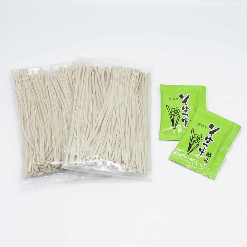 恐竜渓谷かつやまオリジナル 恐竜そば 2人前 国内産そば粉使用 つゆ付