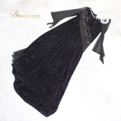 社交ダンス 衣装 Dance Fashion Pier ダンスファッションピア ドレス ワンピース スタンダード ブラック系 黒 ロングドレス ラインストーン ビジュー レース 透け感 フォーマル エレガント 大人っぽい シック ダンスパーティー