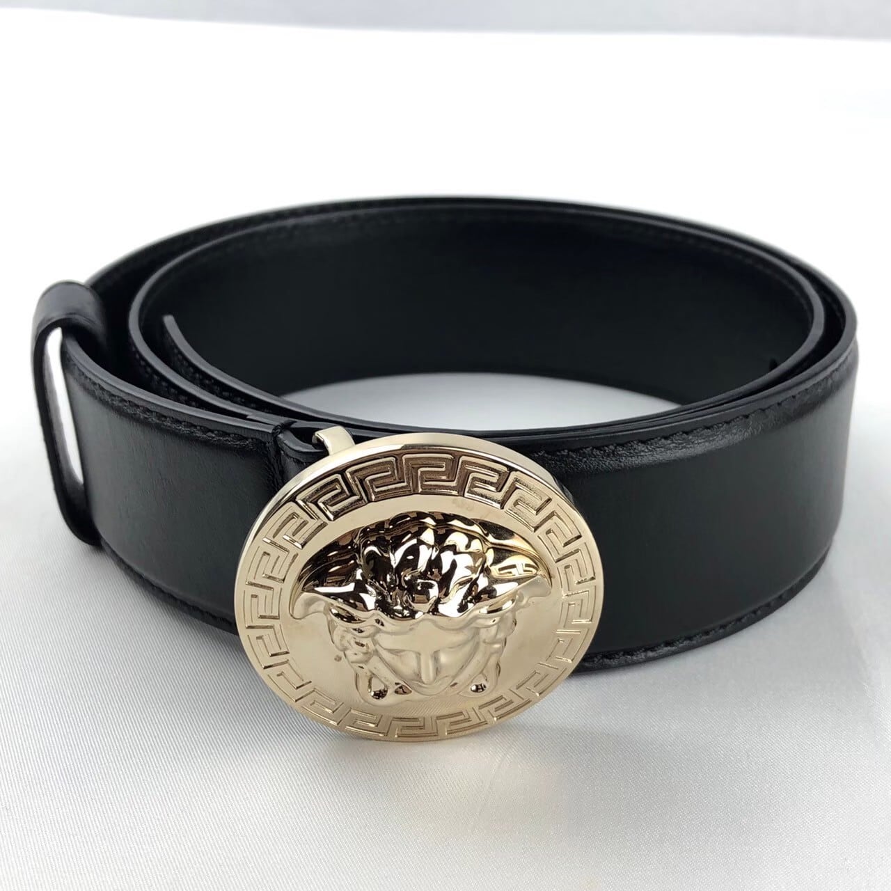 中古】ヴェルサーチ Versace レザーベルト メデューサ ブラック | 小牧