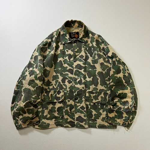 60s Bullseye Bill　ダックハンターカモ　ミリタリージャケット　ブルズアイビル　ベージュ　カーキ 古着