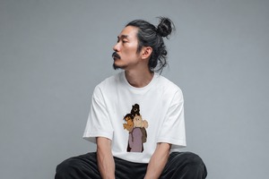 ポメラニアン　浮世の旅行Tシャツ