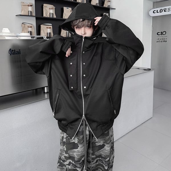 ダブルジップアップフーディジャケット(2カラーあり)(ruf_02521)