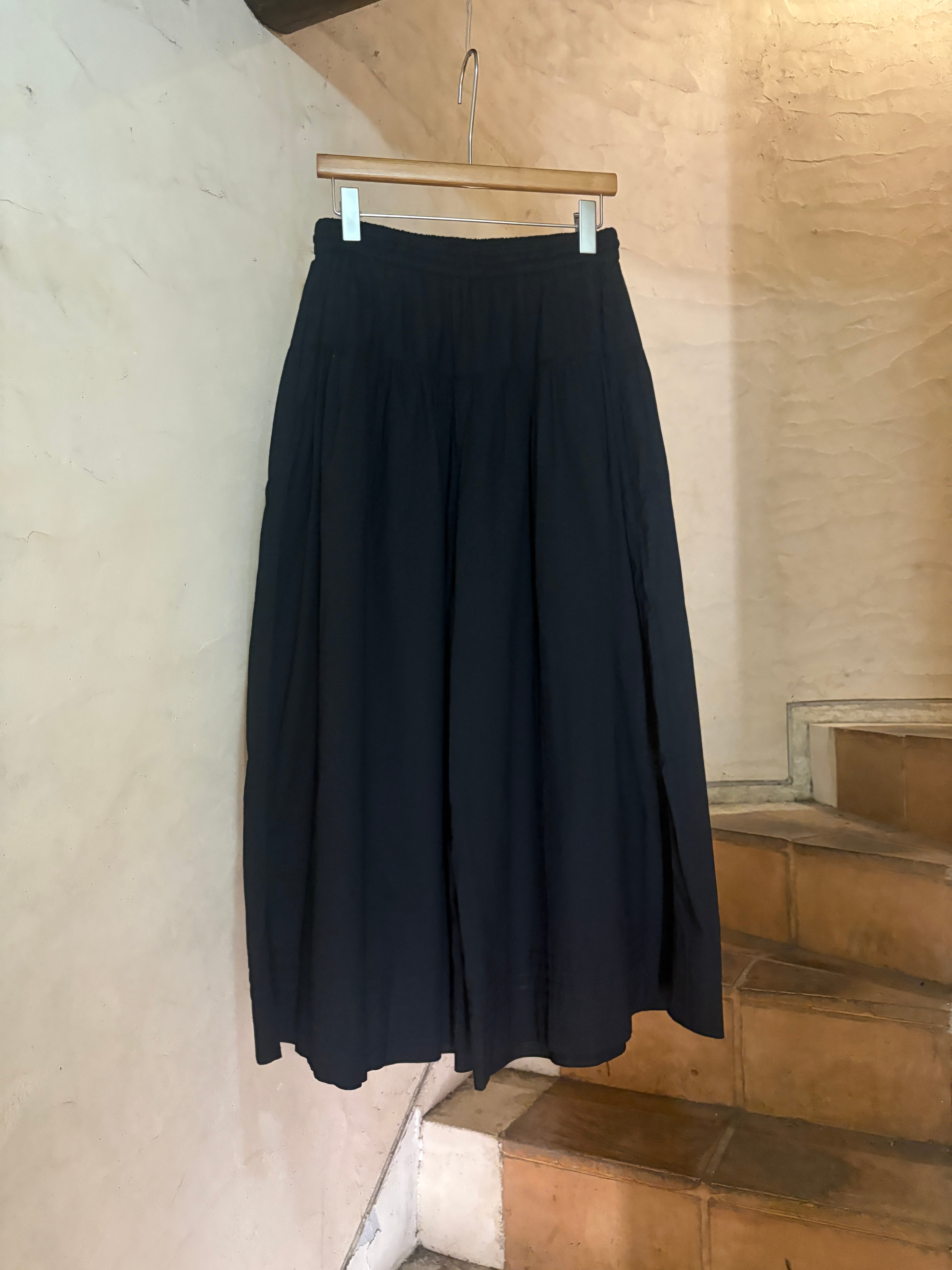 SOIL | 60s CAMBRIC PLAIN CULOTTES-black