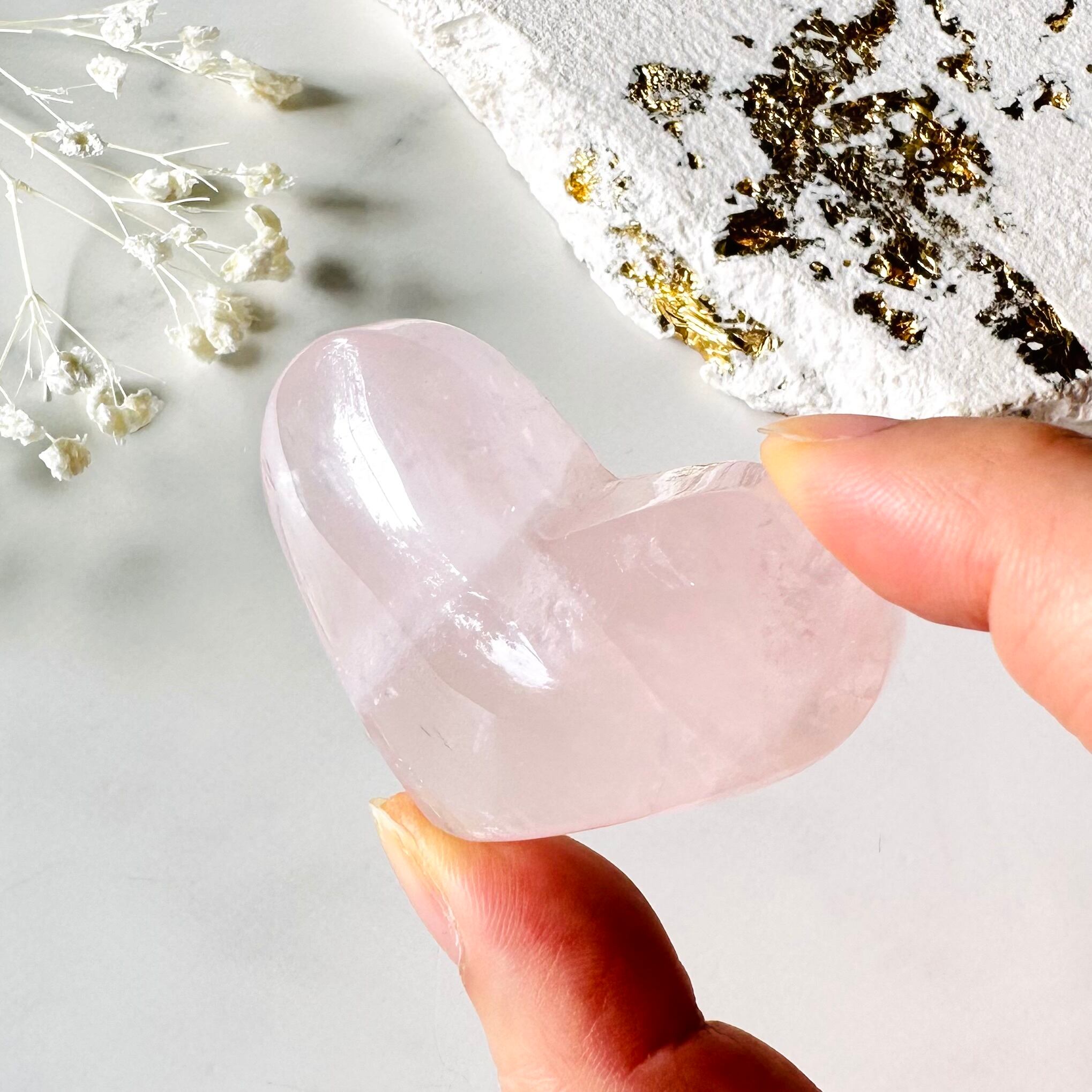 ローズクォーツ ハート型ストーン | Mt.Sophia 天然石屋さん／マウント