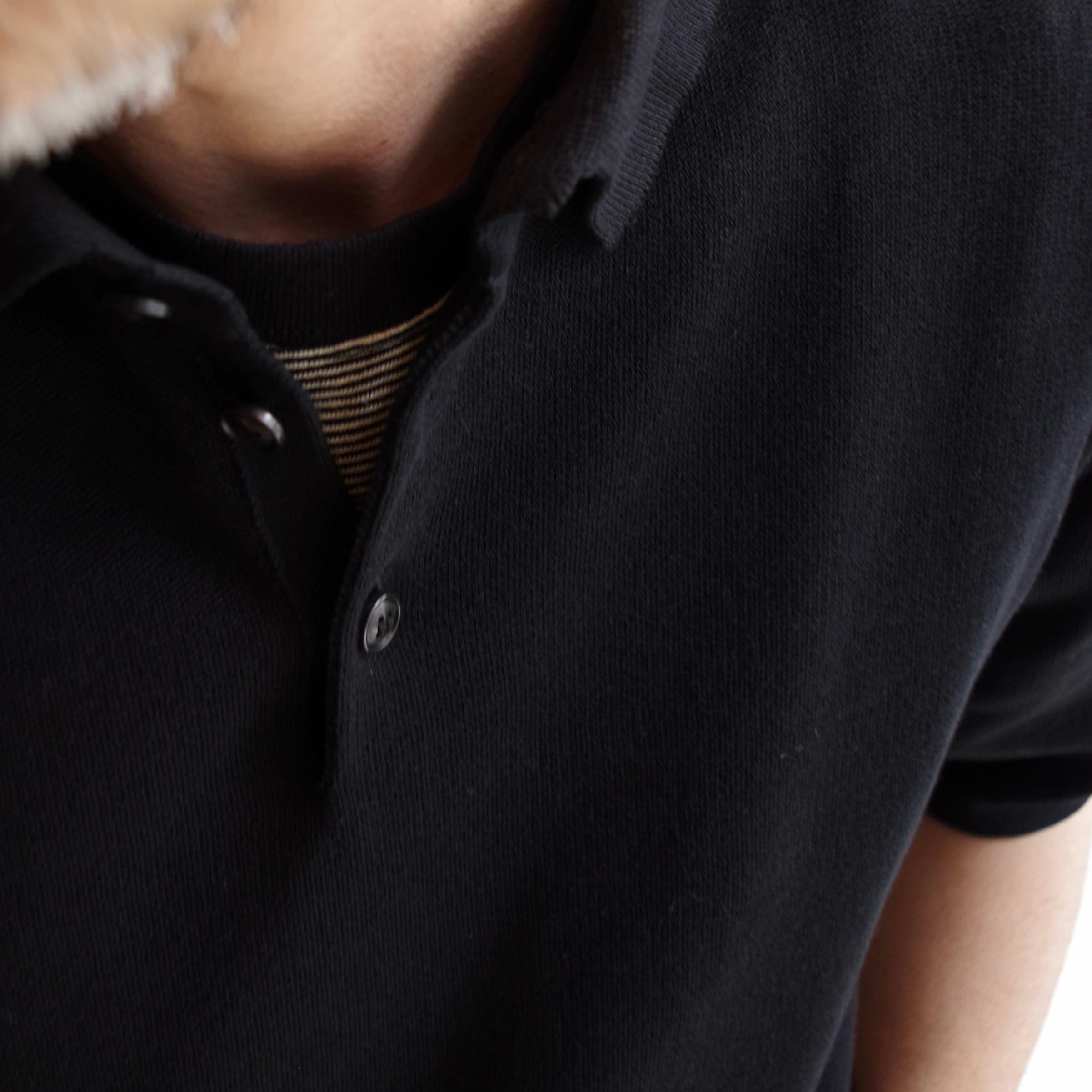 comm.arch. Giza Cotton Knitted Polo S/S | 1F Store