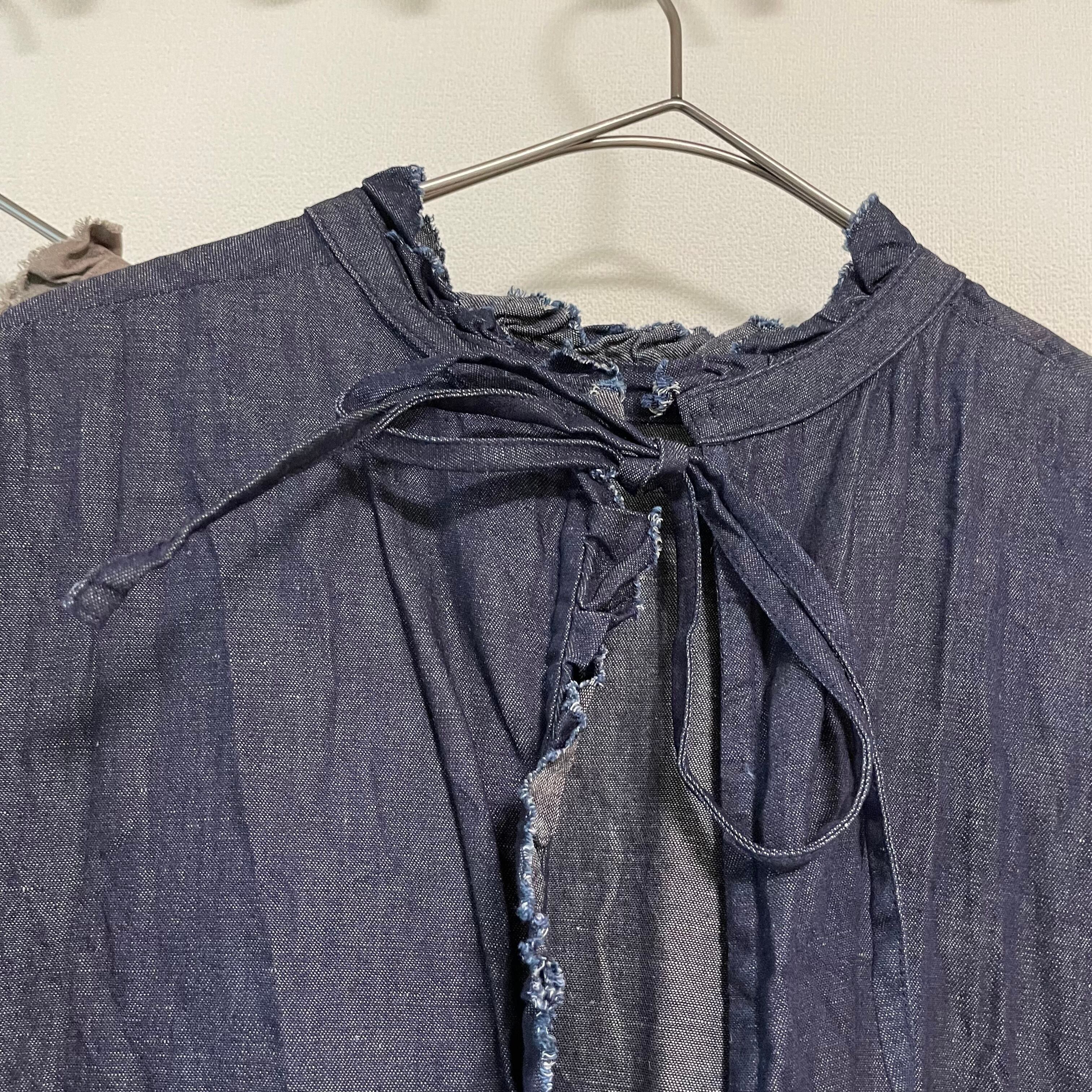 Gauze#// LIGHT DENIM ANTIQUE SURGICAL ONE PIECE / ライトデニム