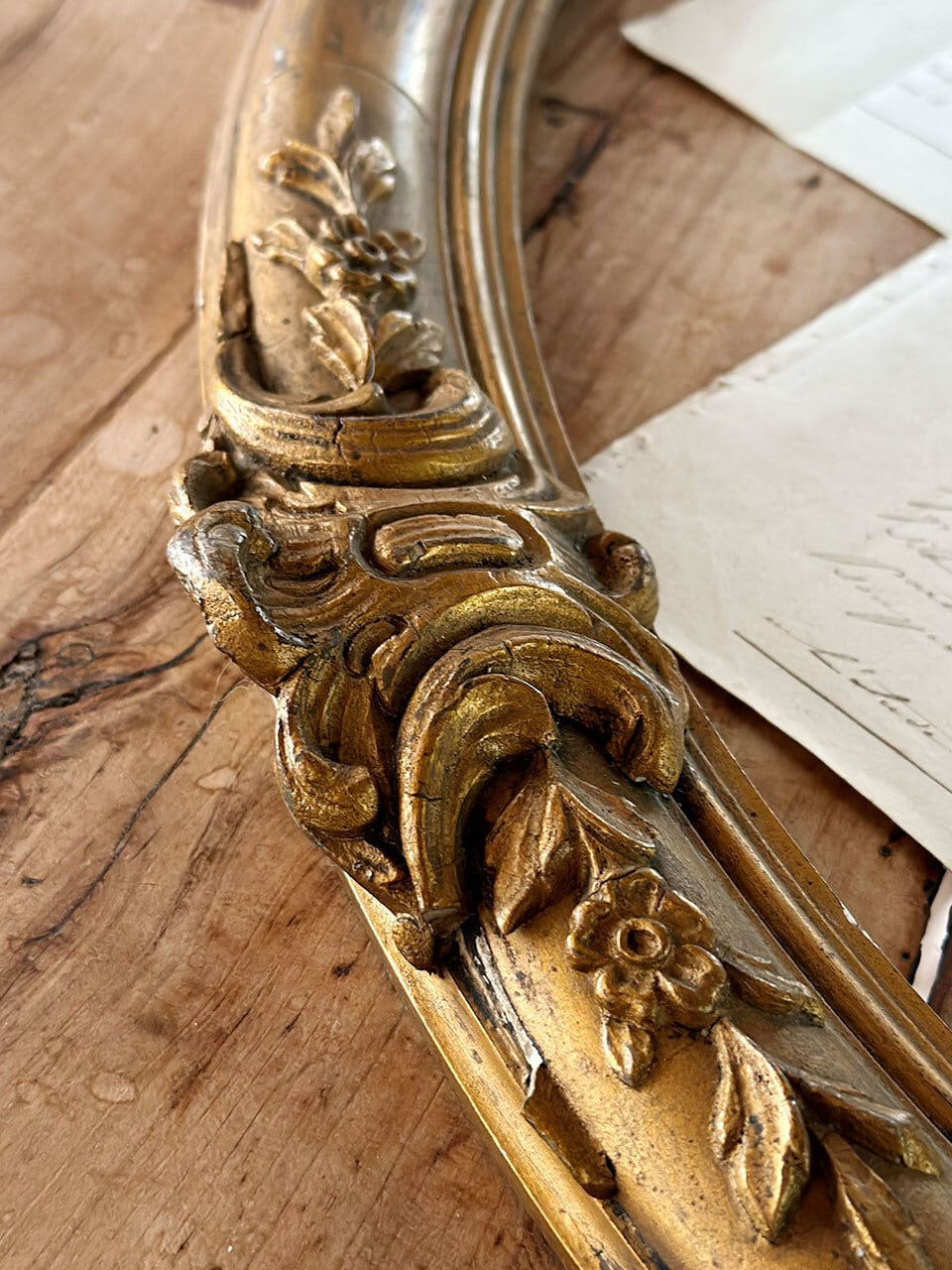 【10月末まで出品】値下げ不可 アンティーク オーバルフレーム フォトフレーム オーバルフォトフレーム 波型 ポストカード KG判