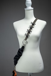 3way velour strap Black