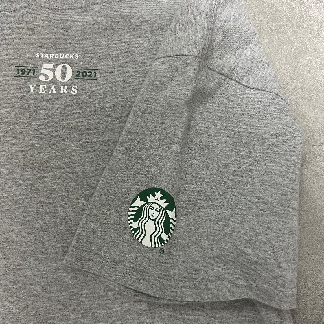 日本未発売企業物Starbucksスターバックス50周年記念Tシャツアメリカ 