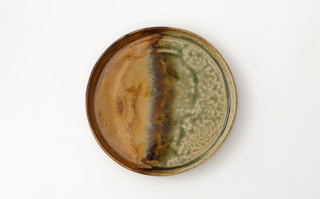 金子窯】多々良焼／七寸丸皿（縁あり） ※お好きな色をお選びください