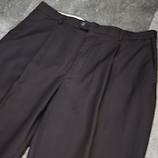 stripe wide slacks brown