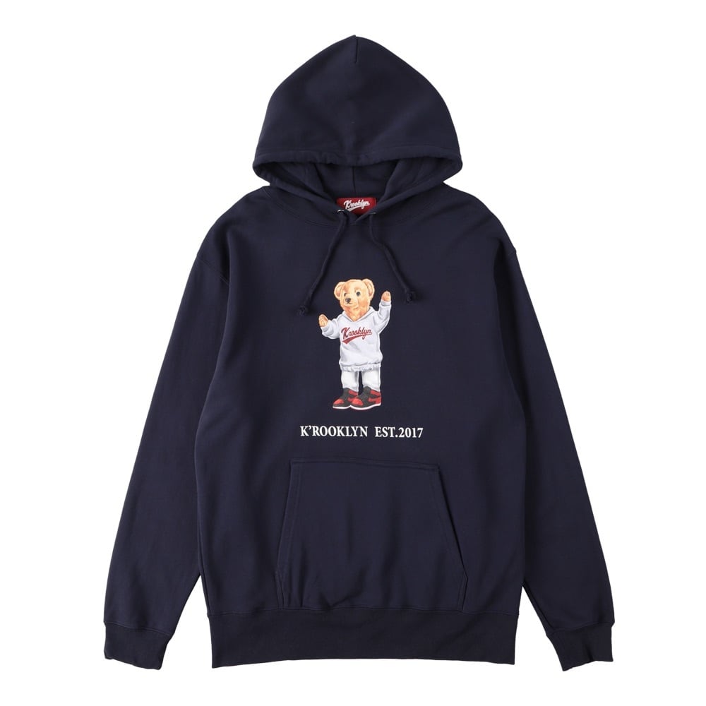 K'rooklyn × 上岡 拓也 Collaboration Hoodie -Navy-