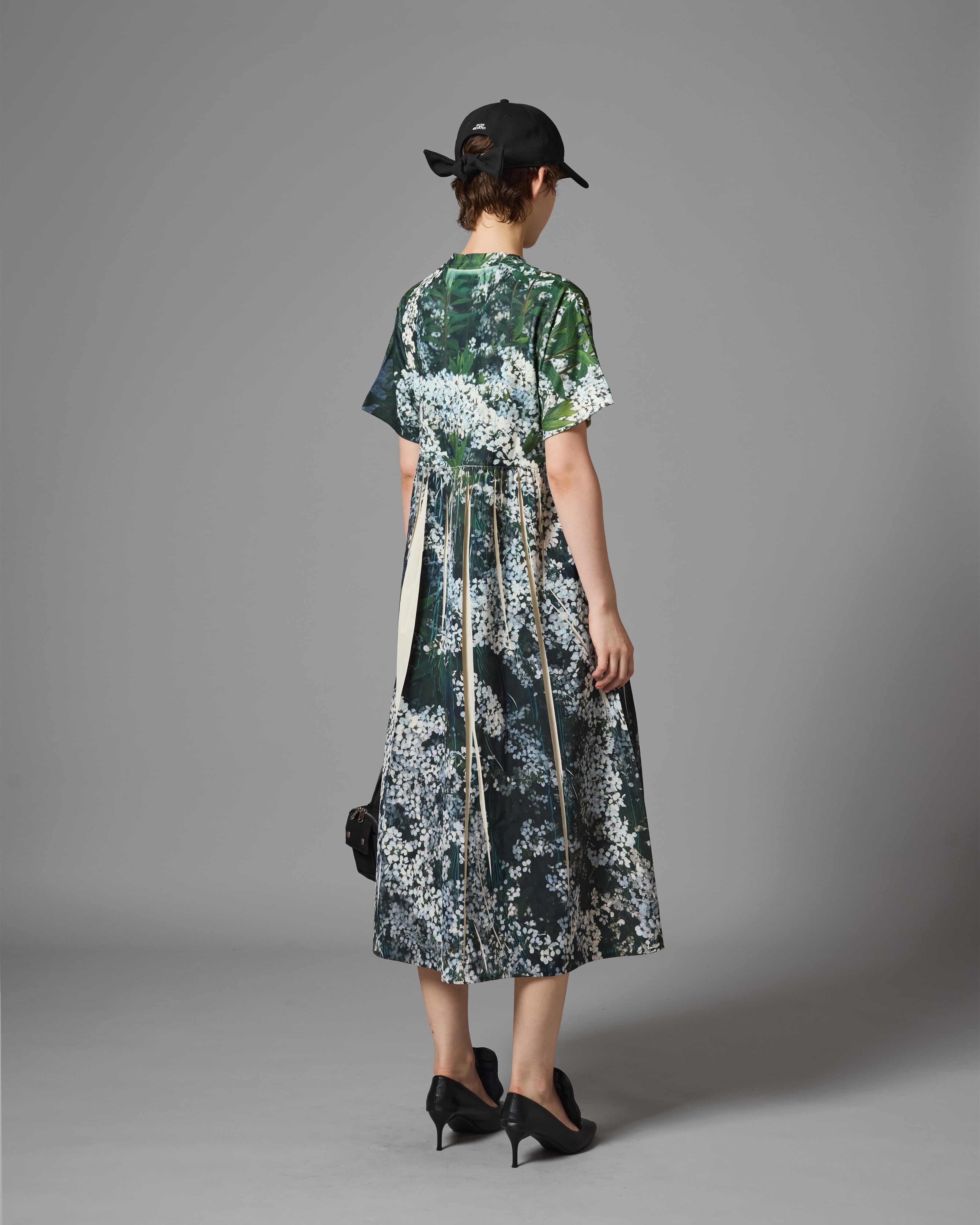 新品　現行モデル　2026春夏　NON TOKYO プリント ワンピース　洗濯可 NON TOKYO】DIRECT PRINT RIB ONE-PIECE / FLOWER | coug（カーグ