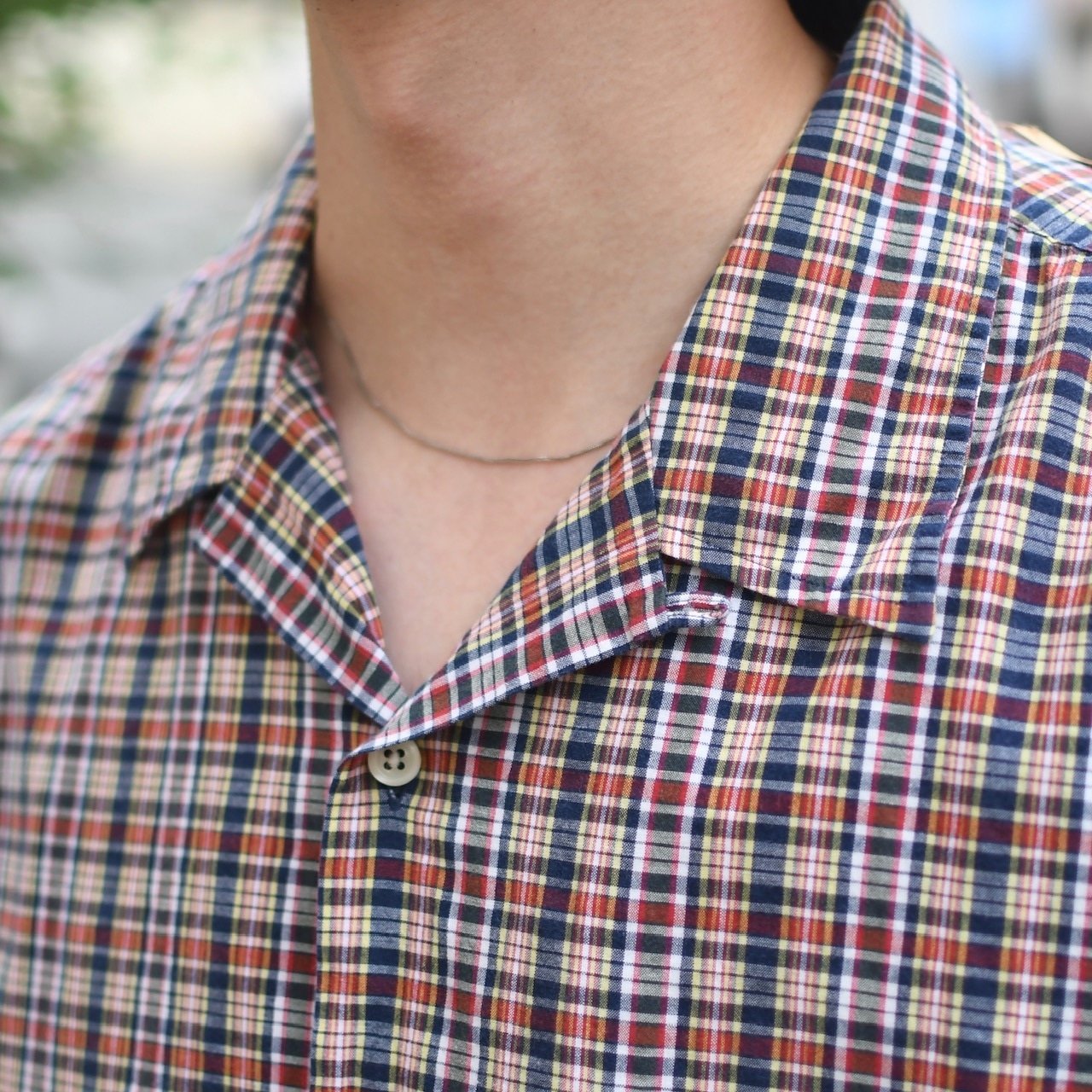 POLO RALPH LAUREN ADAMS check open collar shirt