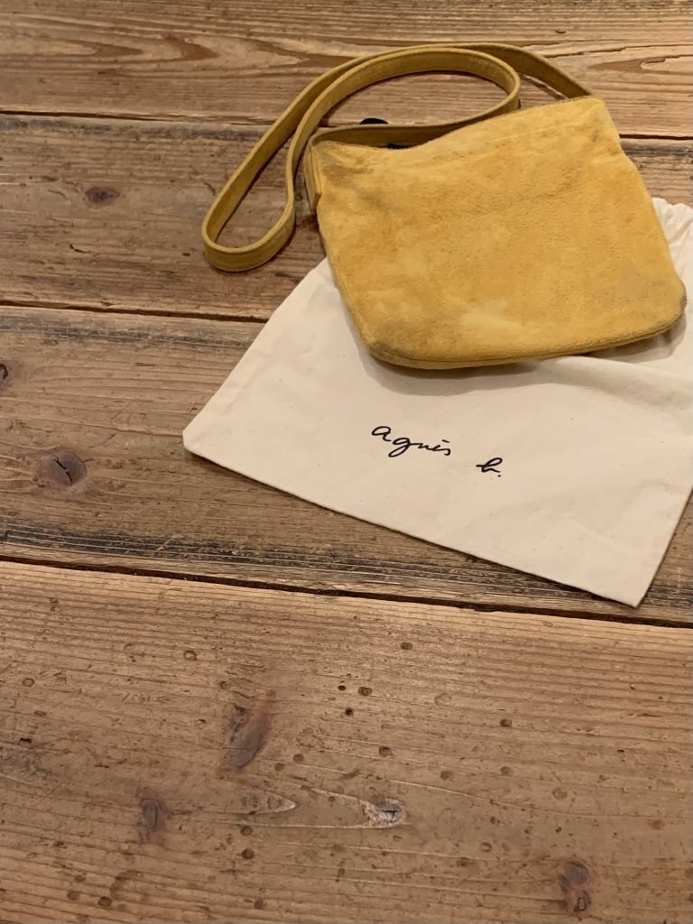 Design Suede Shoulder Bag "agnès b."