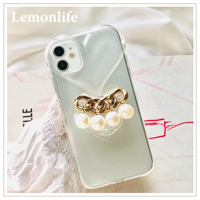 Lemonlife made>大粒パールポップソケッツiPhoneケース☆iPhone11 / 12