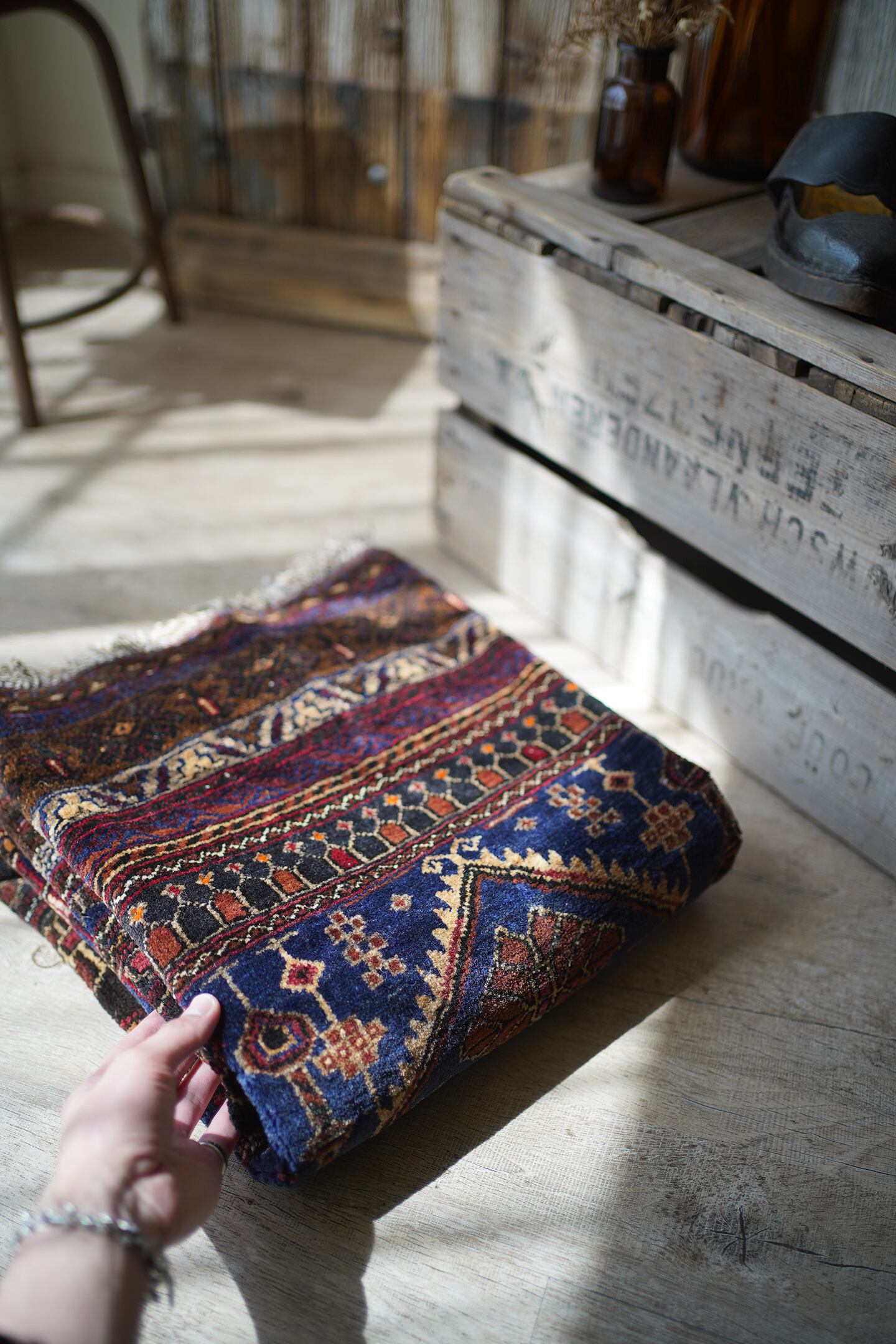 225】Vintage Afghan Baluch rug 1960's | ヴィンテージラグ専門店