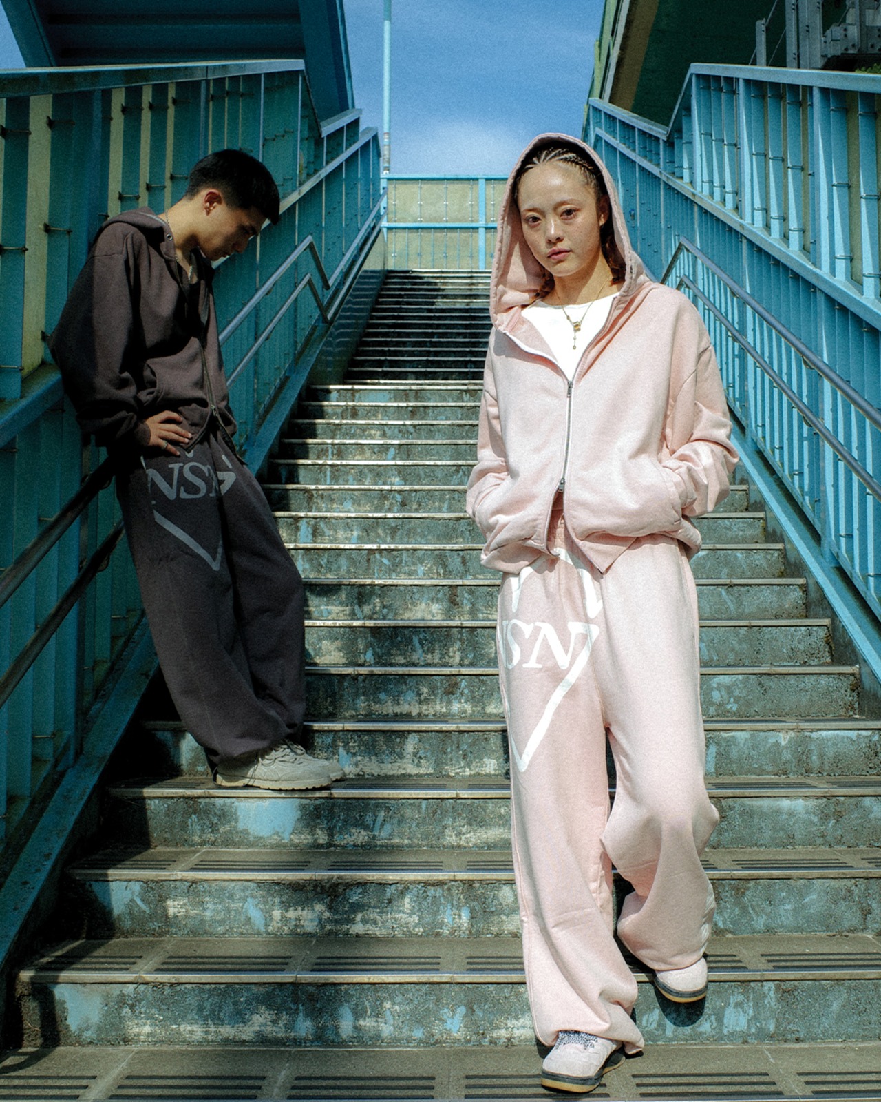 nsn logo sweat pants -pink-