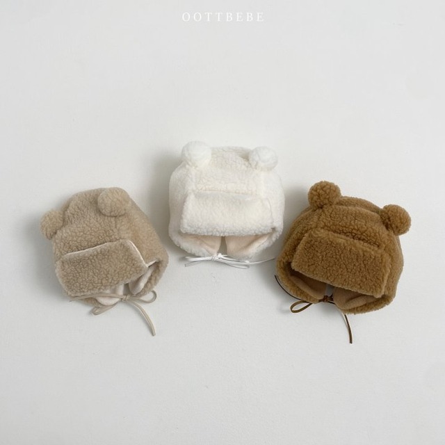 【取寄】oottbebe|bbo bbo bear hat|ぽっぽベア帽子|FREE|kids|25 winter