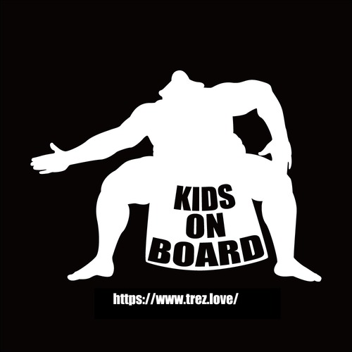 全10色 KIDS ON BOARD 相撲 どすこい ステッカー