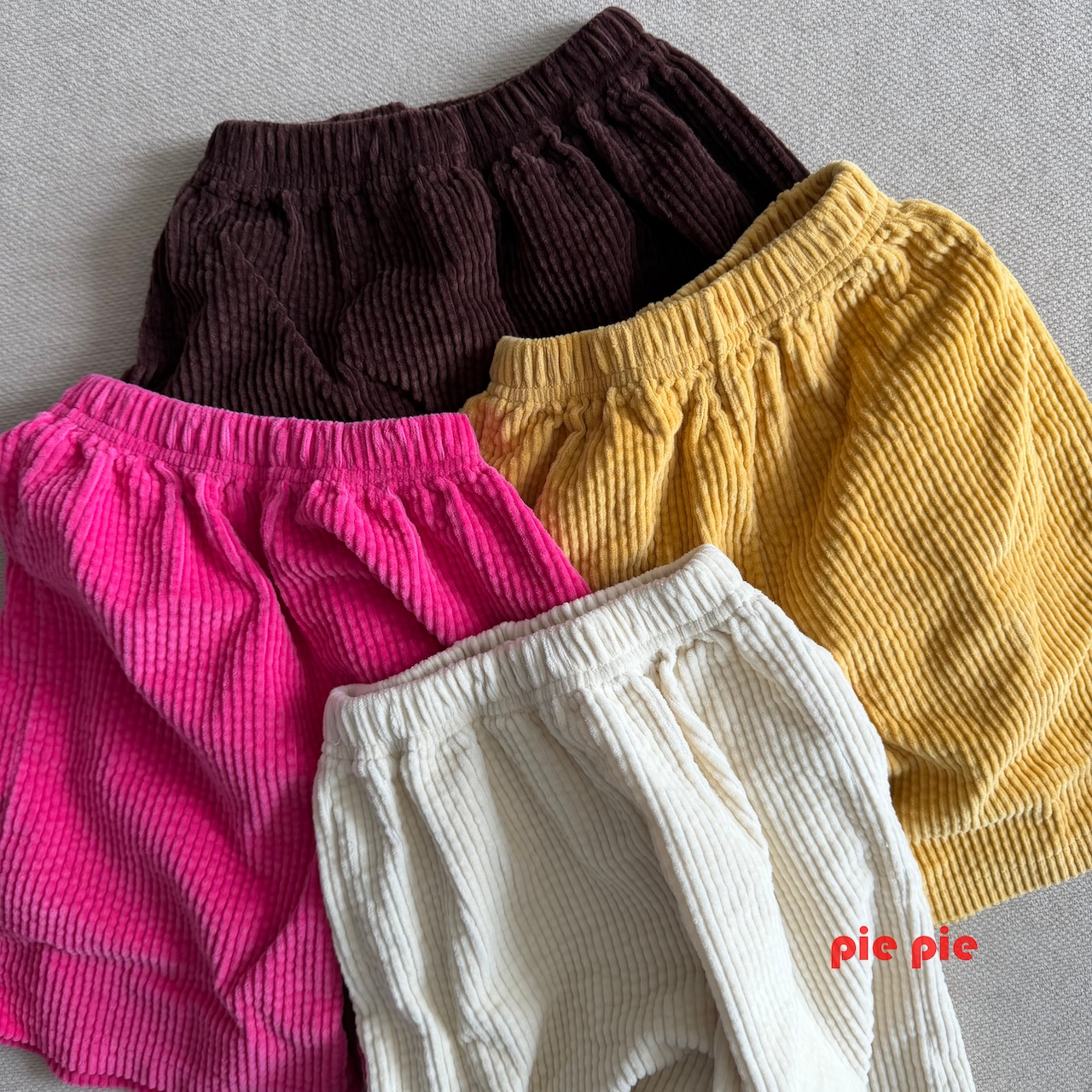 韓国子供服 / pie / 26Autumn / エンボコーデュロイバミューダパンツ/ 秋服 /パンツ*XS~XL*