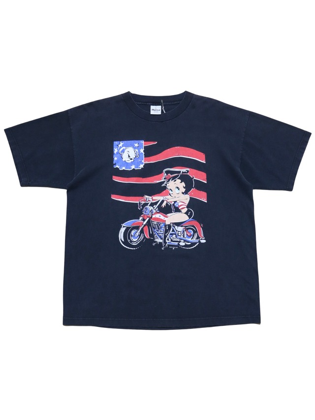 BETTY BOOP BIKER AMERICAN FLAG XL