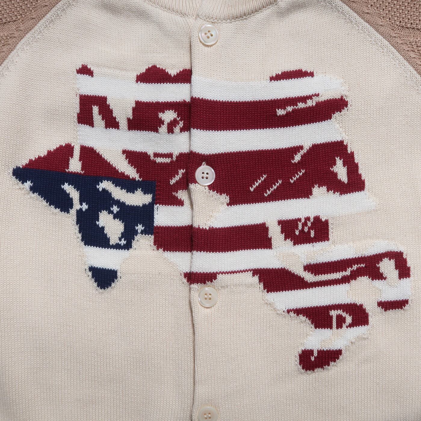 FAKE AS FLOWERS 24AW ANGEL RAGLAN KNIT CARDIGAN (Ecru) | Moore 