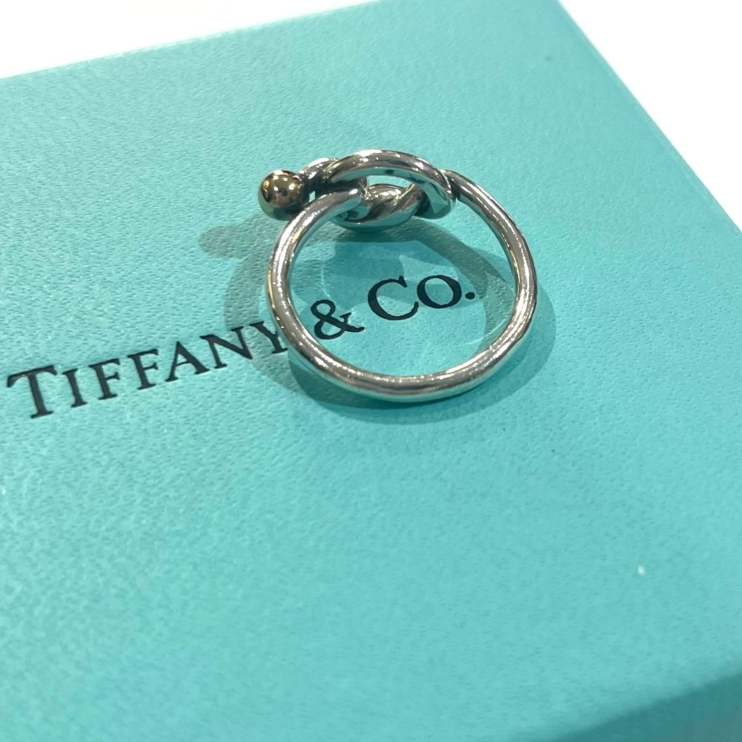 希少2159 【 TIFFANY&CO. 】【11.5号】 silver925.K18 コンビカラー