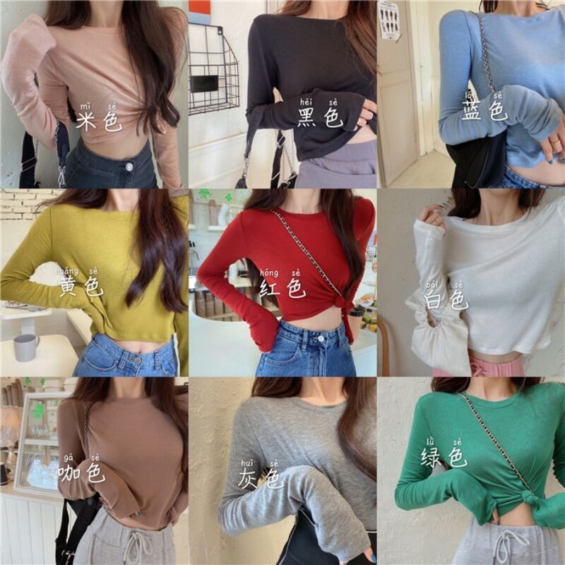 キャンディーカラーの長袖ボトミングシャツ2020年夏新しい薄いトップインタイドマイクロトランスペアレントルーズTシャツ女性 ブラックストロベリース43802007885