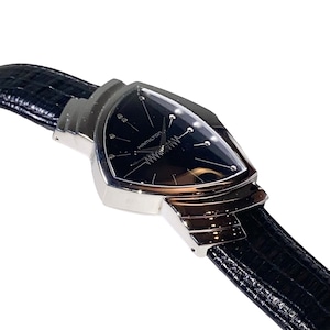 HAMILTON black dial quartz watch “VENTURA”