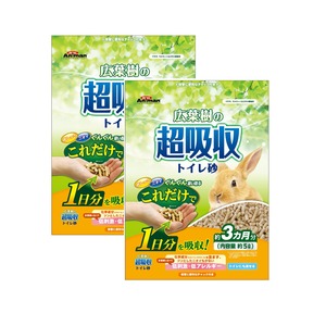 【努力特価】ミニアニマン 広葉樹の超吸収トイレ砂 5L×2袋セット ウサギ用