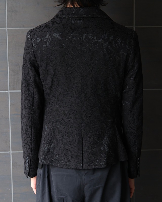 Lace design single tailored jacket