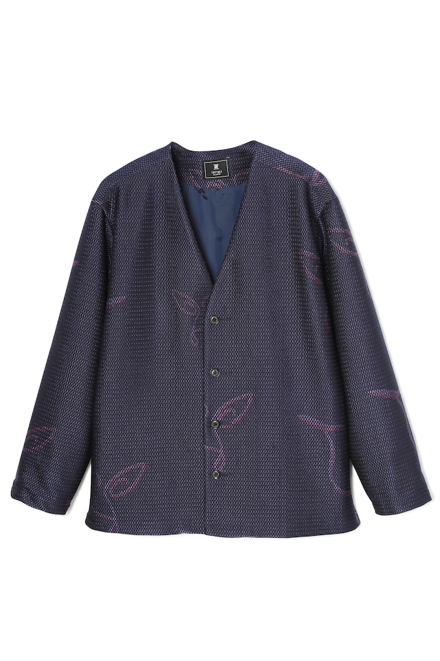 RASCHEL MESH NOCOLLAR JACKET PURPLE