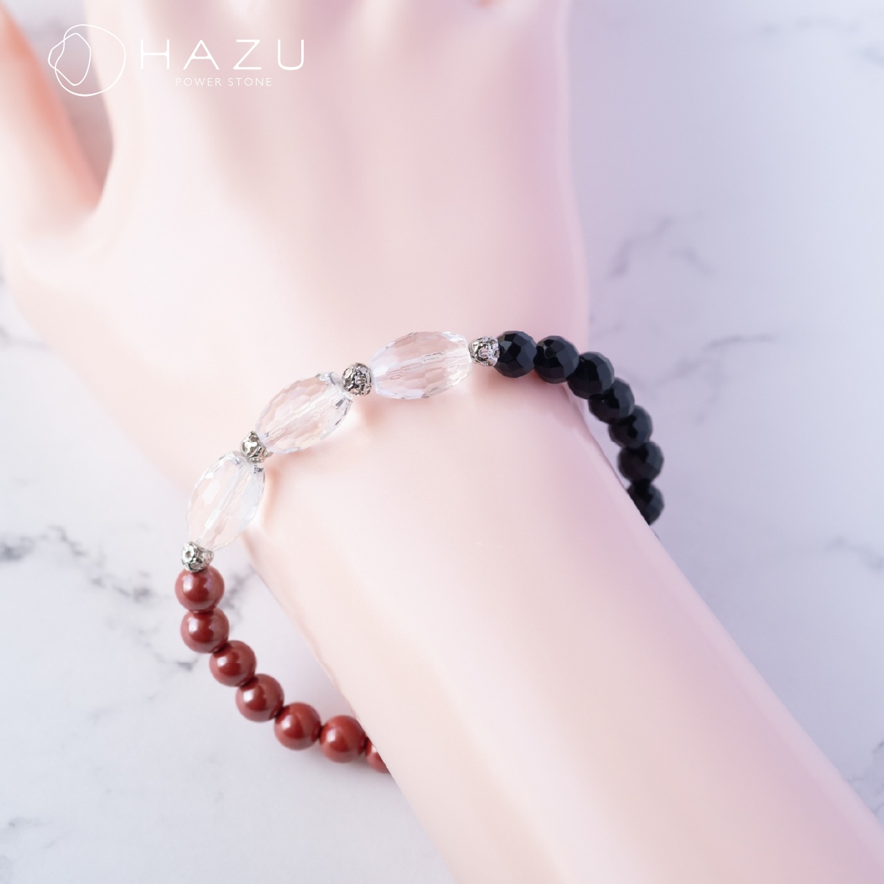 SALE☆賢者の石が導く成功と魔除け［シナバー／オニキス／水晶］