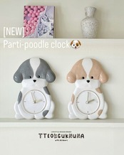 [予約販売] [tteokguk_nuna] Parti-poodle Wall clock