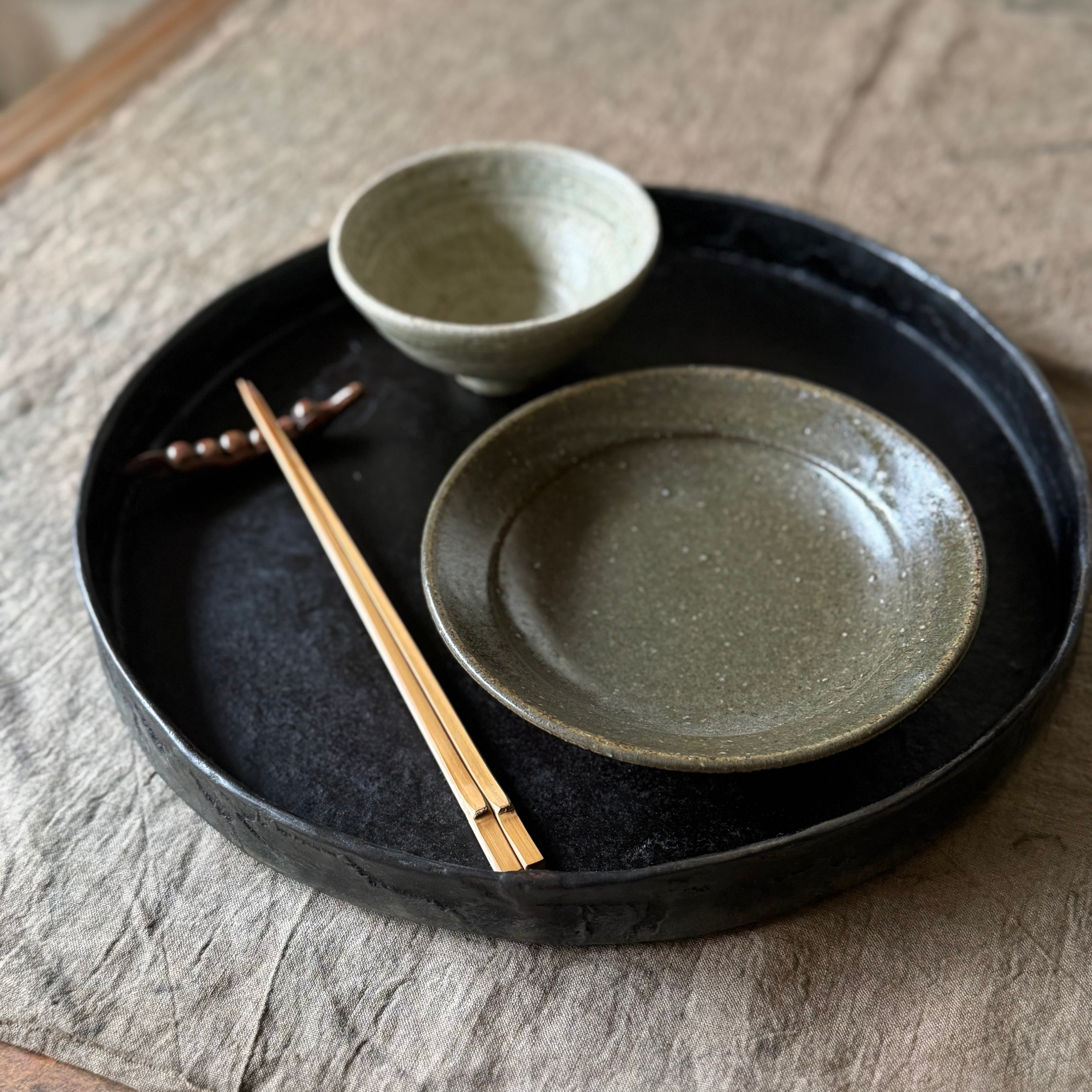 叶谷真一郎 6寸皿 鉄 | gallery 一白